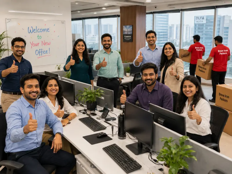 A triumphant Monday morning in a newly relocated Noida corporate office.